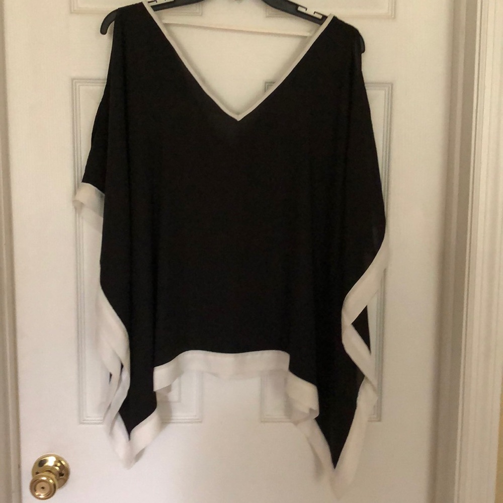 Black and white blouse